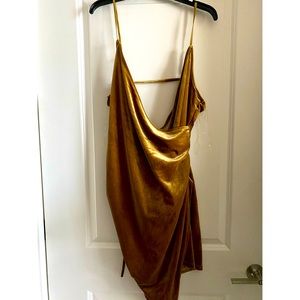 Brand new velvet mini wrap dress